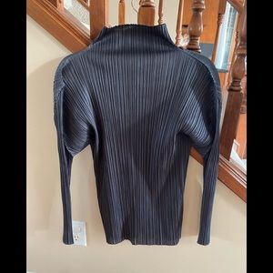 Issey Miyake Pleats Please long plissé top